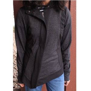Black zipper sweater